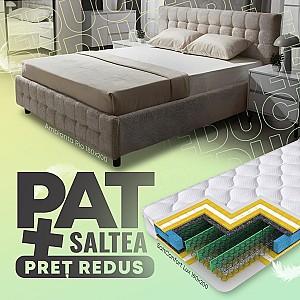Pat Ambianta Rio 1.8 m Bej + Saltea Salt Confort Lux 180x200