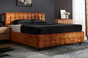 Pat Ambianta Rio 1.8 m Cărămiziu + Saltea Salt Confort Lux 180x200