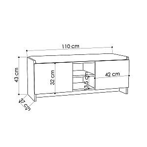 Dulap pentru incaltaminte Trendy Zulla Alb