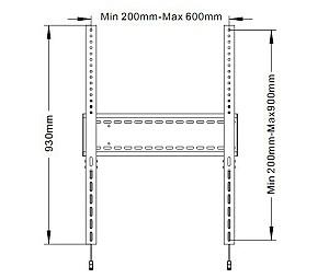 Suport pentru televizor Multibrackets M Universal Fixed Wallmount SD MAX 1200x900