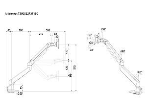 Suport pentru monitor Multibrackets M VESA Gas Lift Arm Single White HD