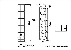 Etajera Trendy Polka Auriu/Negru