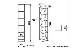 Etajera Trendy Polka Auriu/Alb