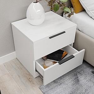 Noptiera Bayro Murano 55x50x45 cm Alb Mat