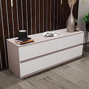 Comoda Bayro Harmony 150x56x45 cm Piatra Gri / Alb