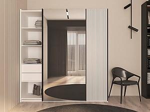 Dulap-cupe Bayro Napoli 200x230x58 cm Top Line Alb