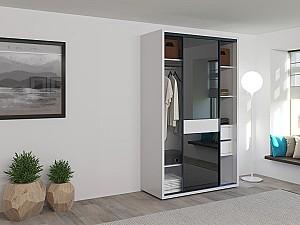 Dulap-cupe Bayro Murano 140x230x60 cm Alb