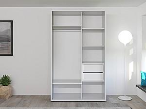 Dulap-cupe Bayro Murano 140x230x60 cm Alb