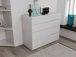 Comoda Bayro Modena Sorento 100x81x45 cm Alb Mat