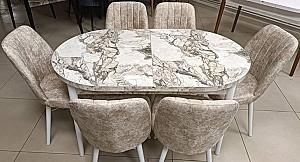 Set de masa si scaune Kelebek ES-752 (6 scaune)