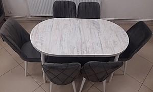 Set de masa si scaune Kelebek ES-712 (6 scaune)