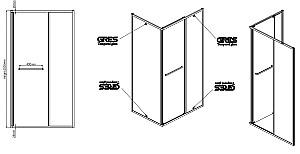 Cabina de dus VLM GRSF 80x110x200 BRUSHED MATTE NICKLED