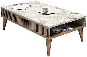 Masuta de cafea, reviste Trendy Milano Nuc (Maro)/Marmura Alba