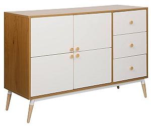Comoda DP Marani 120x40x81H Oak / White
