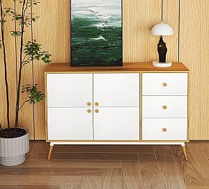 Comoda DP Marani 120x40x81H Oak / White