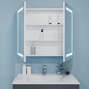 Dulap de baie Bayro Optima LED touch 700x700 Alb 122340