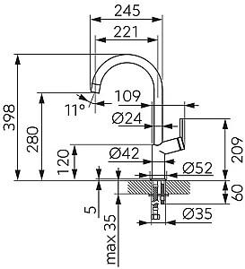 Robinet bucatarie Ferro Cumulus BCU4 (05996)