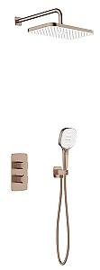 Set de duș Armatura Malaga 38 °C Aur Roz