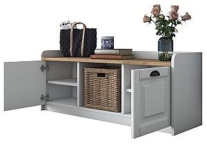 Dulap pentru incaltaminte Trendy P2 1808 Alb/Nuc (Maro)