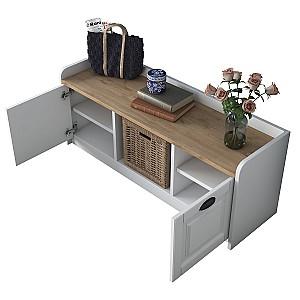 Dulap pentru incaltaminte Trendy P2 1808 Alb/Nuc (Maro)