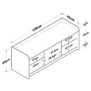 Dulap pentru incaltaminte Trendy P2 1808 Alb/Nuc (Maro)