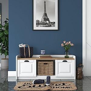 Dulap pentru incaltaminte Trendy P2 1808 Alb/Nuc (Maro)