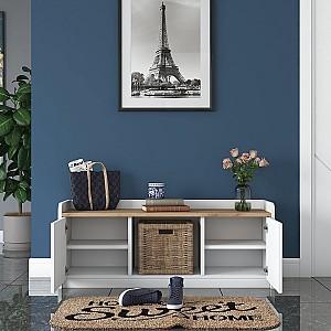 Dulap pentru incaltaminte Trendy P2 1808 Alb/Nuc (Maro)