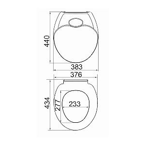 Capac vas WC SoloPlast SUA-7D Soft Close PP