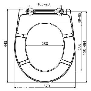 Capac vas WC Alca A602 DRP
