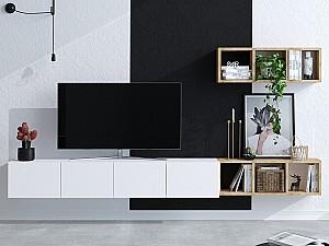 Tumba pentru televizor Trendy Pia Alb Stejar (Bej)