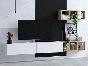 Tumba pentru televizor Trendy Pia Alb Stejar (Bej)