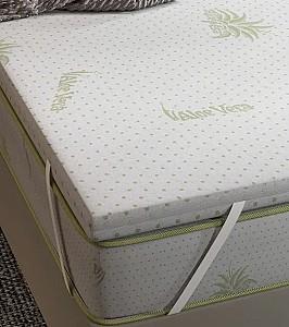 Topper saltea Trendy Aloevera 110x190 cm Alb
