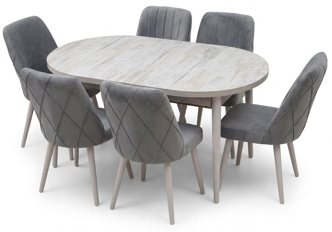 Set de masa si scaune Kelebek ES-713 (6 scaune)