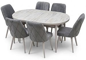 Set de masa si scaune Kelebek ES-713 (6 scaune)