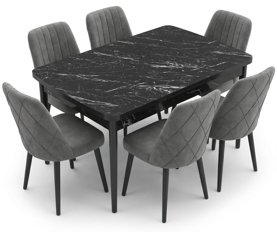 Set de masa si scaune Kelebek ES-641 (6 scaune)