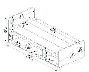Pat Trendy Akser 90x190 cm Alb