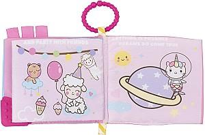 Carte educationala Kikka Boo Cloth book with teether Happy Unicorn