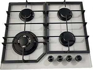 Plita pe gaz incorporabila Tornado H77-6004SR MATT GL WH