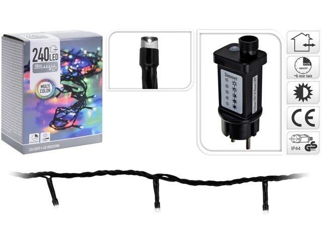 Luminite de Craciun Christmas Luminiti de sarbotori fir 240LED multicolor