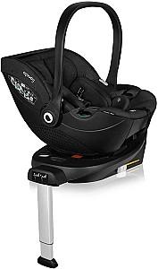 Scaun auto copii Lionelo Moxie Black Carbon și bază Isofix