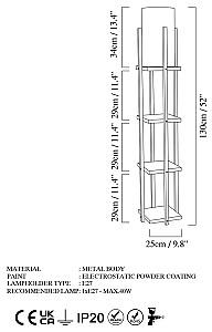 Lampadar Trendy 8119 Auriu/Alb