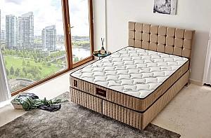 Saltea Trendy Bamboo 180x200 cm Alb / Bej / Maro