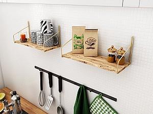 Raft de perete Trendy Deco Auriu/Maro