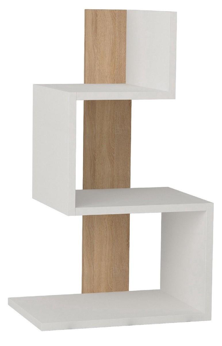 Masuta laterala Trendy Rosie Alb/Stejar (Bej)