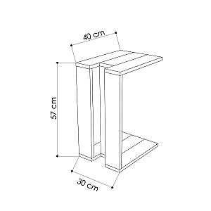 Masuta laterala Trendy Muju Alb