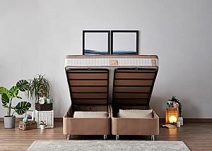 Pat Trendy Latte 160x200 cm Maro Deschis (Cu Saltea)