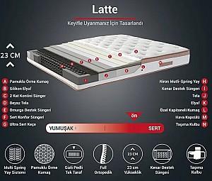 Pat Trendy Latte 160x200 cm Maro Deschis (Cu Saltea)