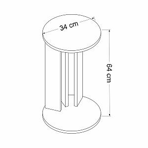 Masuta laterala Trendy Ema Nuc (Maro)/Antracit (Gri)