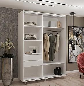 Dulap-cupe My-Style 1.1 x H2.4 m Pal + Oglinda Alb