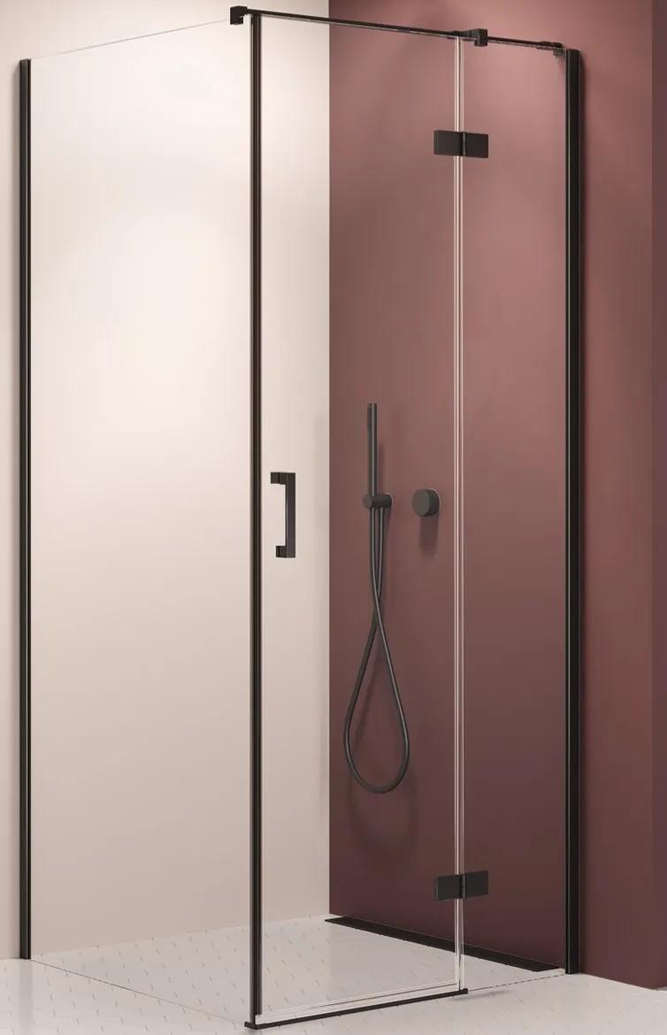 Cabina de dus New Trendy Nesta Black Rectangular R 110x80x200 Hinged K-3745